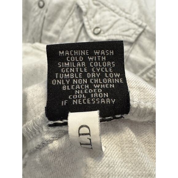 Buckle Black Label No 48 gray Athletic Fit snap button up Sz L Moto Biker - Picture 6 of 9